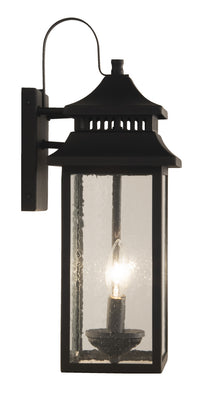 Craftmade Two Light Outdoor Wall Mount from the Crossbend collection in Textured Black finish