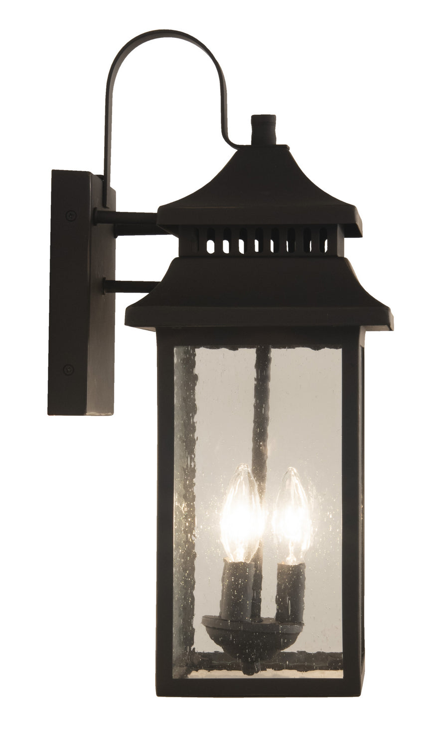 Craftmade Three Light Outdoor Wall Mount from the Crossbend collection in Dark Bronze Gilded finish