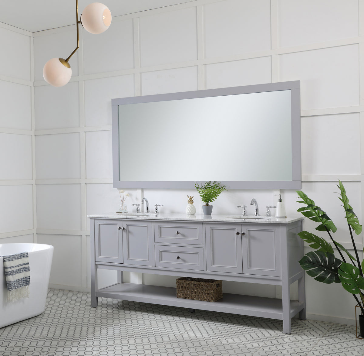 Elegant Lighting - VM27236GR - Mirror - Aqua - Grey