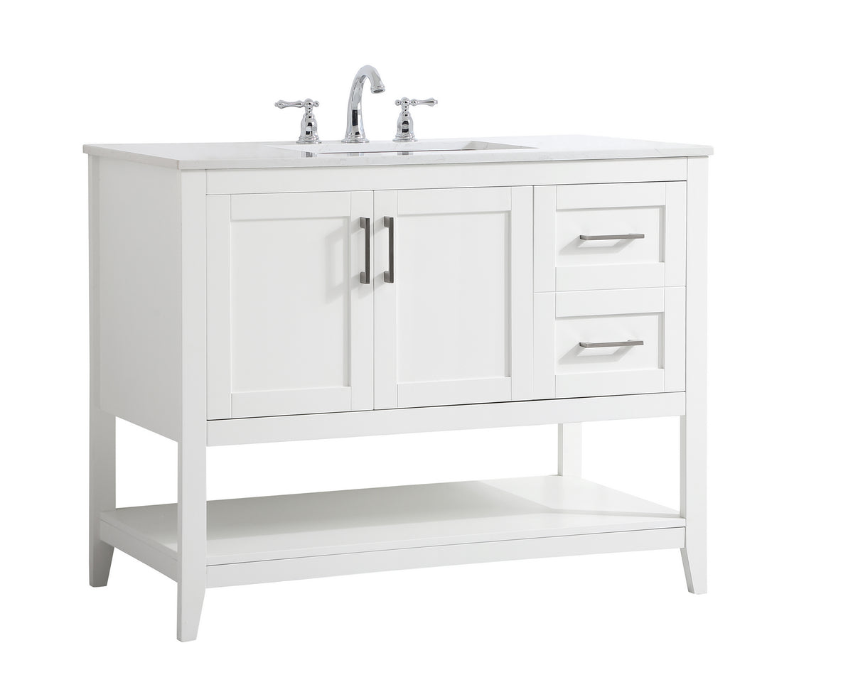 Elegant Lighting - VF16042WH - Single Bathroom Vanity - aubrey - White