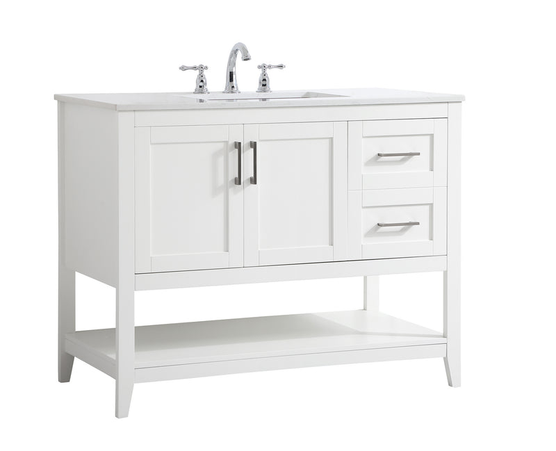 Elegant Lighting - VF16042WH - Single Bathroom Vanity - aubrey - White