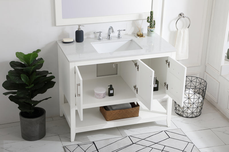 Elegant Lighting - VF16042WH - Single Bathroom Vanity - aubrey - White