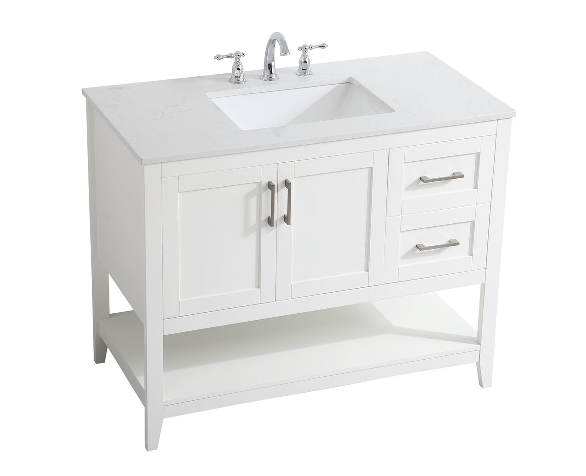Elegant Lighting - VF16042WH - Single Bathroom Vanity - aubrey - White