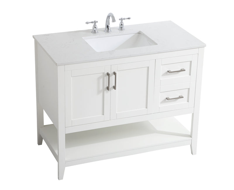 Elegant Lighting - VF16042WH - Single Bathroom Vanity - aubrey - White