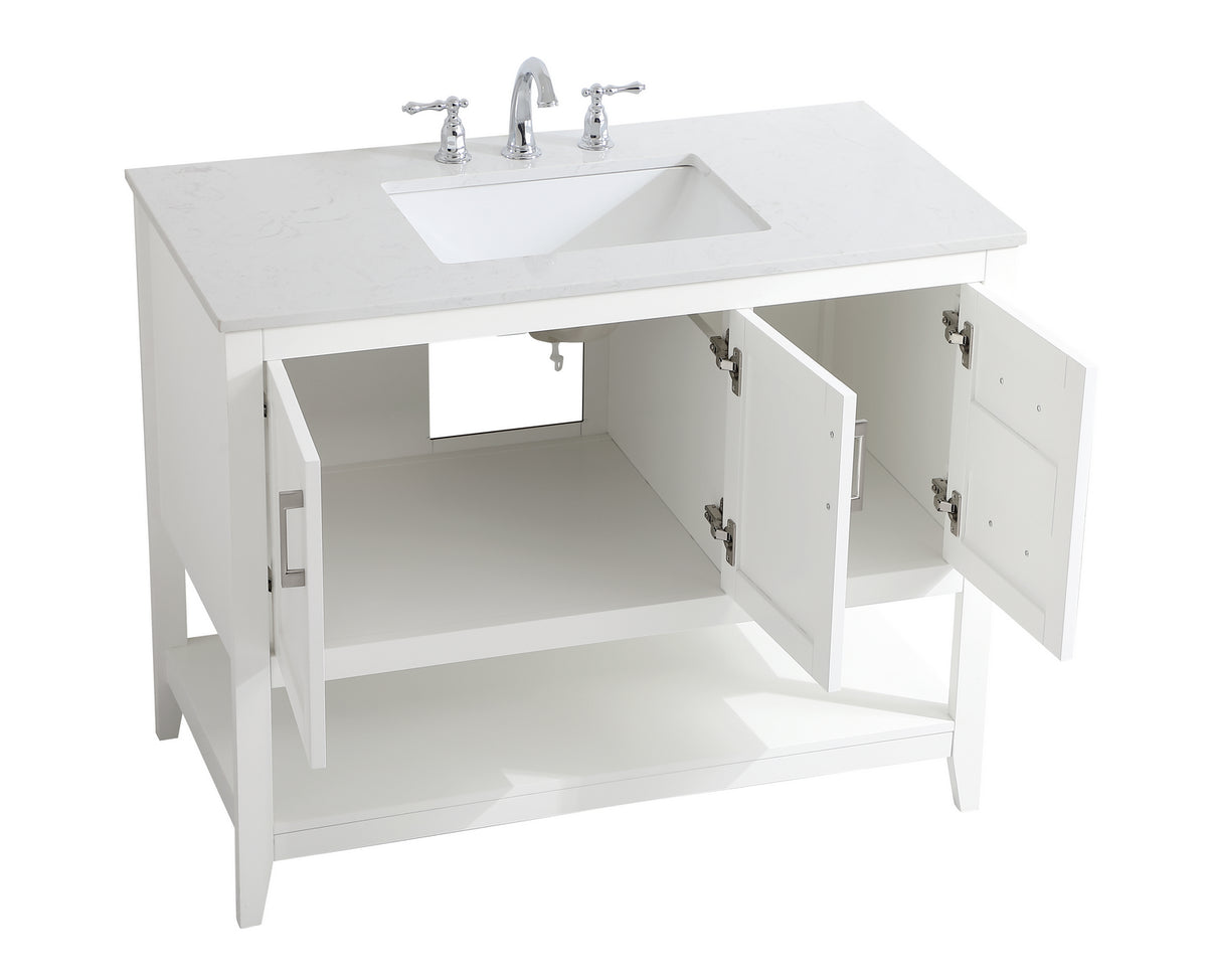 Elegant Lighting - VF16042WH - Single Bathroom Vanity - aubrey - White