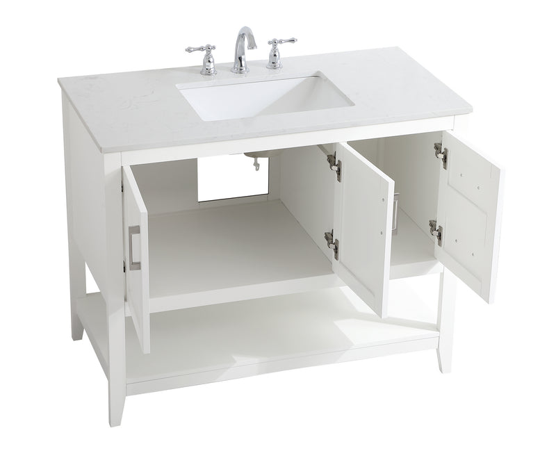 Elegant Lighting - VF16042WH - Single Bathroom Vanity - aubrey - White