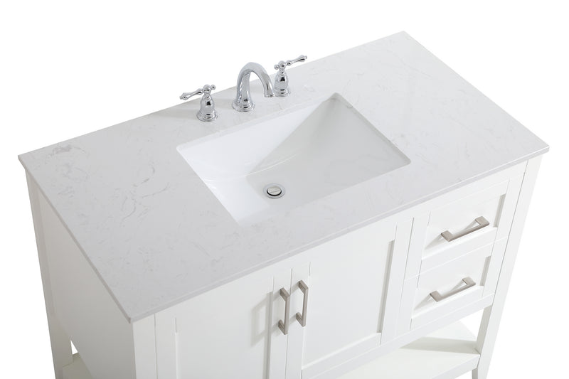Elegant Lighting - VF16042WH - Single Bathroom Vanity - aubrey - White