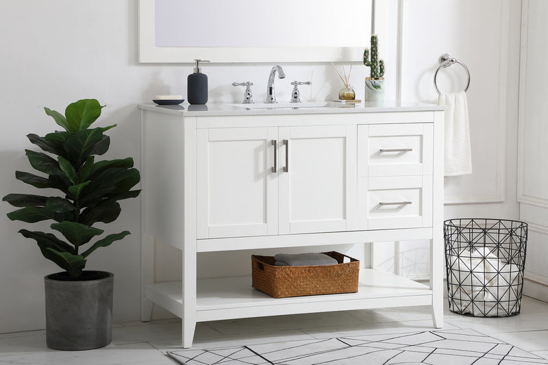 Elegant Lighting - VF16042WH - Single Bathroom Vanity - aubrey - White