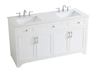 Elegant Lighting - VF17060DWH - Double Bathroom Vanity - moore - White