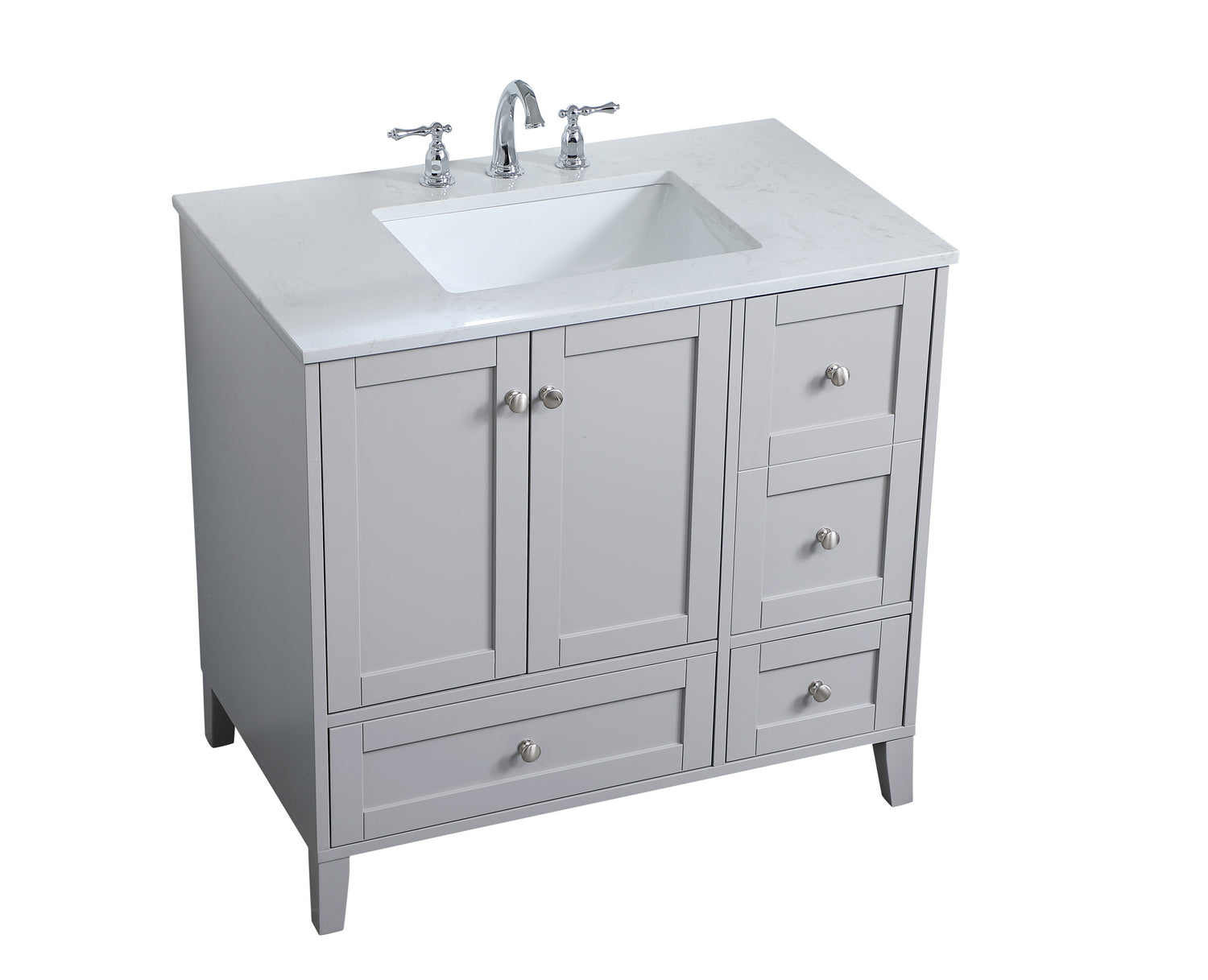 Elegant Lighting VF18036GR Single Bathroom Vanity Sommerville