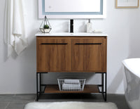 Elegant Lighting - VF42036WB - Single Bathroom Vanity - Gerard - Walnut Brown