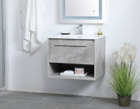 Elegant Lighting - VF43024CG - Single Bathroom Floating Vanity - Kasper - Concrete Grey