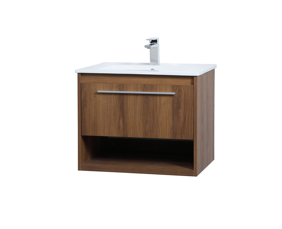 Elegant Lighting - VF43024WB - Single Bathroom Floating Vanity - Kasper - Walnut Brown