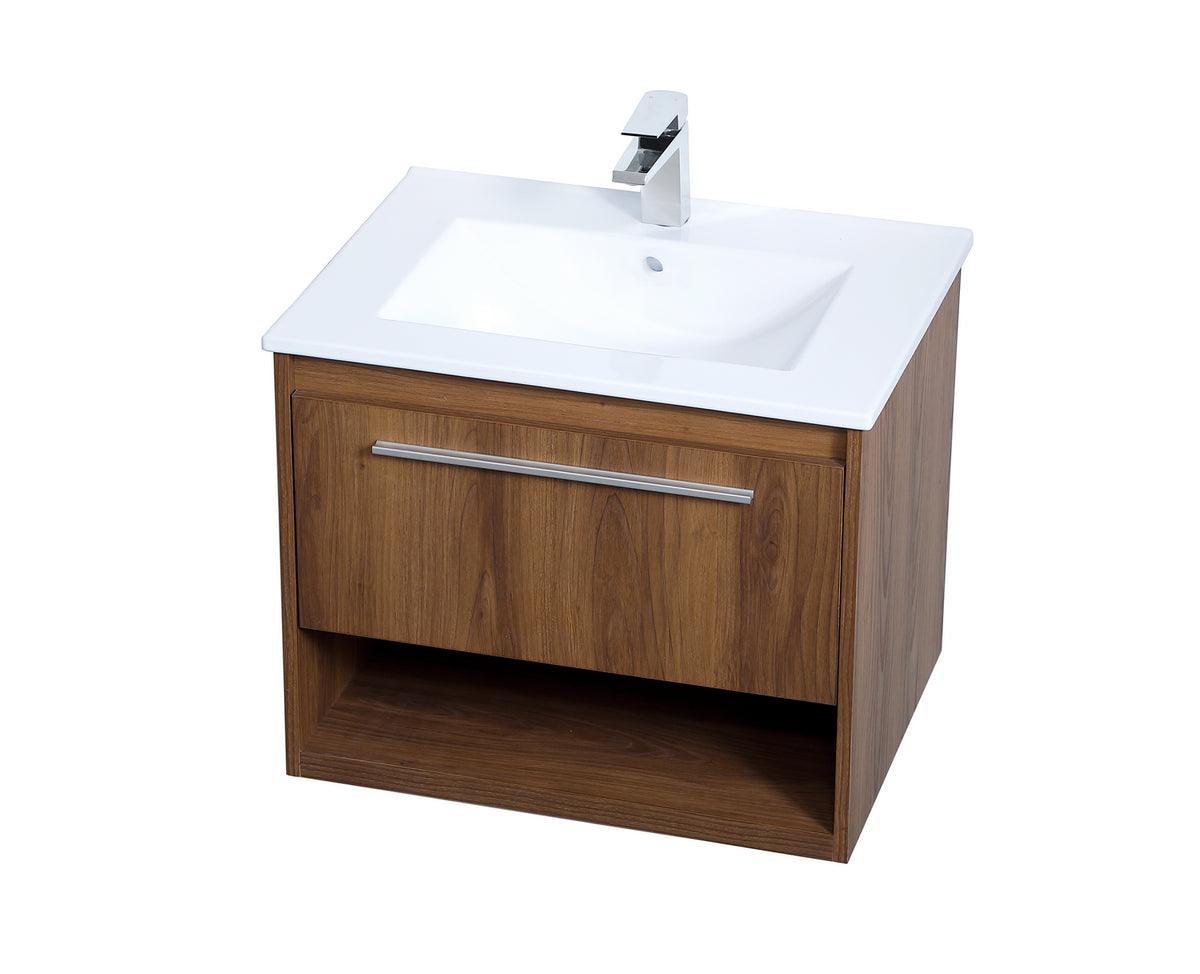 Elegant Lighting - VF43024WB - Single Bathroom Floating Vanity - Kasper - Walnut Brown