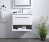 Elegant Lighting - VF43024WH - Single Bathroom Floating Vanity - Kasper - White