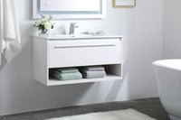 Elegant Lighting - VF43036WH - Single Bathroom Floating Vanity - Kasper - White