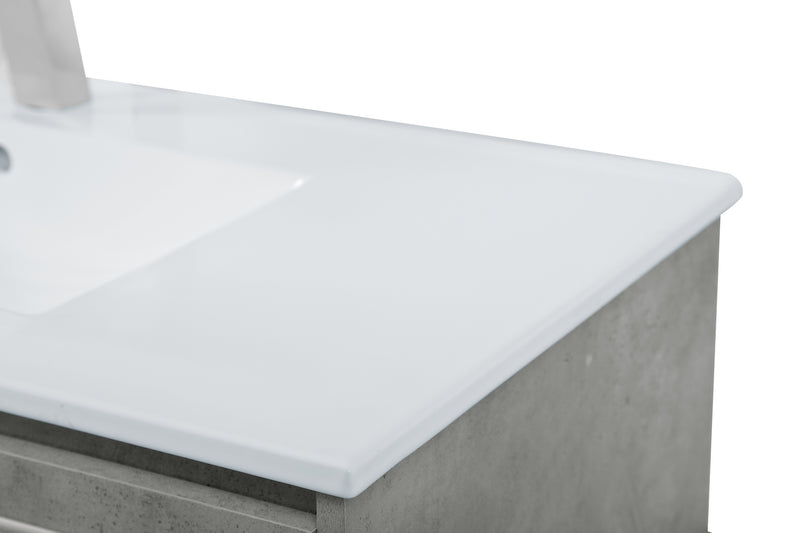 Elegant Lighting - VF43040CG - Single Bathroom Floating Vanity - Kasper - Concrete Grey