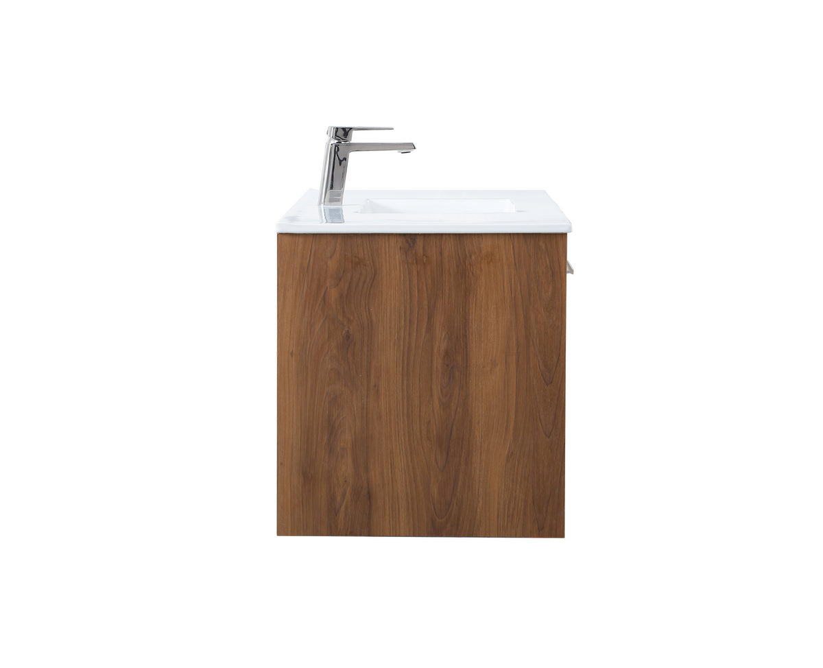 Elegant Lighting - VF43048WB - Single Bathroom Floating Vanity - Kasper - Walnut Brown