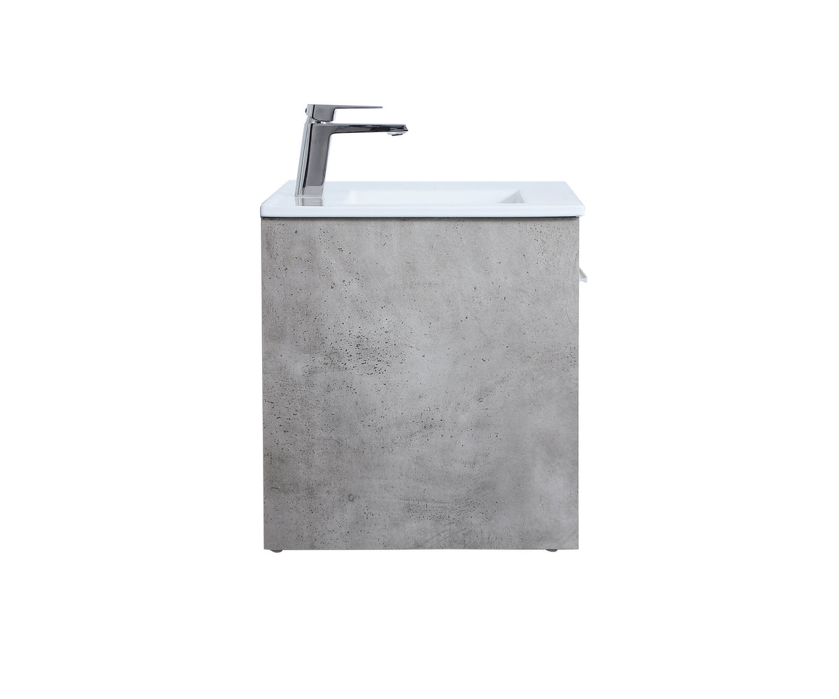Elegant Lighting - VF44024CG - Single Bathroom Floating Vanity - Rasina - Concrete Grey