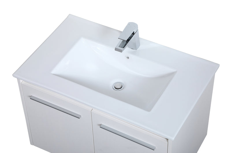 Elegant Lighting - VF44030WH - Single Bathroom Floating Vanity - Rasina - White