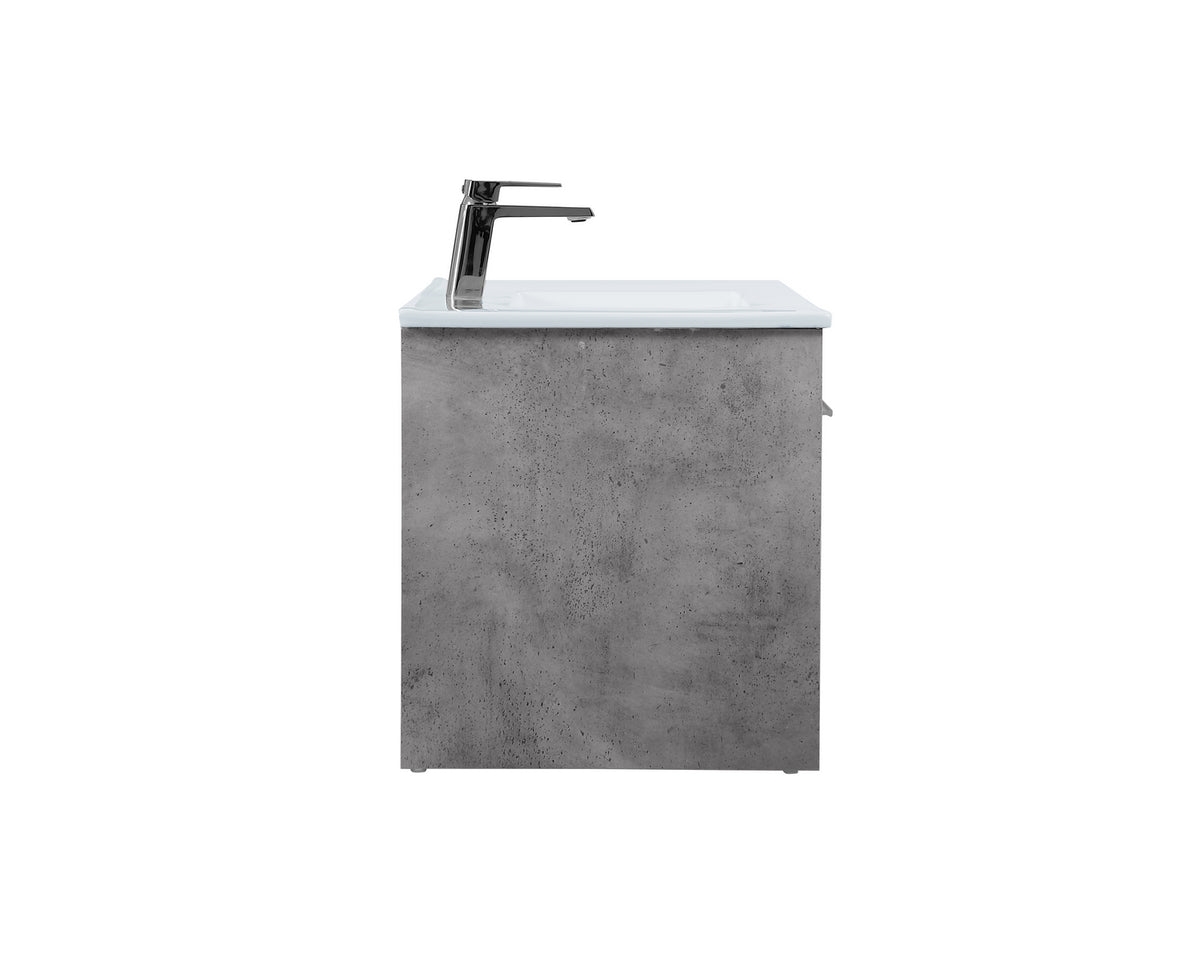 Elegant Lighting - VF44040CG - Single Bathroom Floating Vanity - Rasina - Concrete Grey