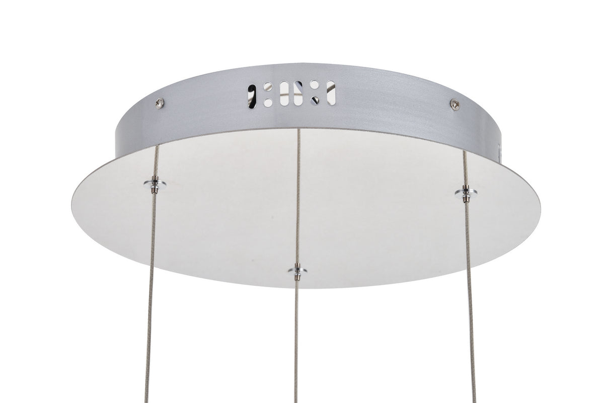 Elegant Lighting - 3500D3RC - LED Pendant - Polaris - Chrome