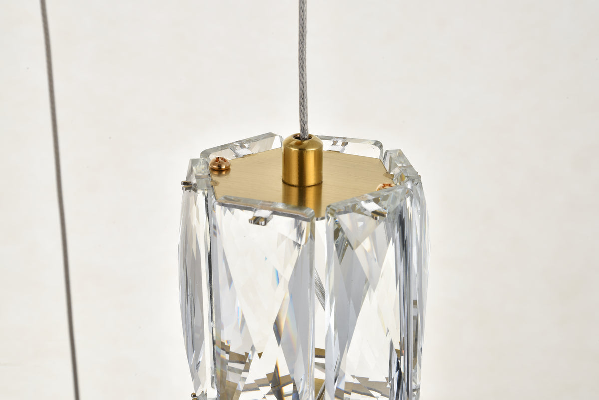 Elegant Lighting - 3500D3RG - LED Pendant - Polaris - Gold