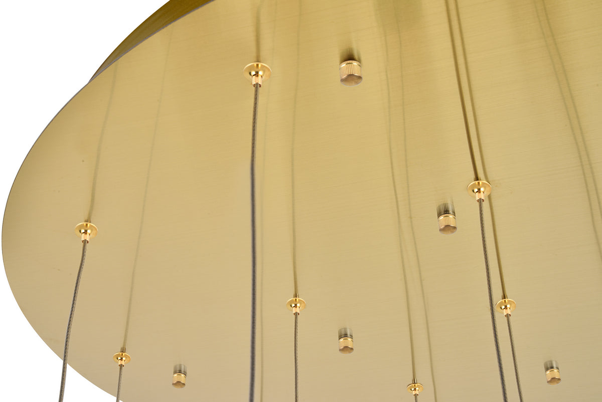 Elegant Lighting - 3500D28G - LED Pendant - Polaris - Gold