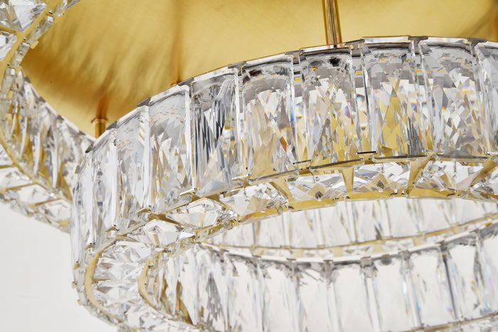 Elegant Lighting LED Flush Mount from the Monroe collection in Gold finish