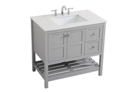 Elegant Lighting - VF16436GR - Single Bathroom Vanity - Theo - Gray