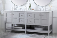 Elegant Lighting - VF16472DGR - Double Bathroom Vanity - Theo - Gray