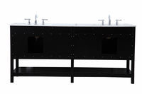 Elegant Lighting - VF16472DBK - Double Bathroom Vanity - Theo - Black