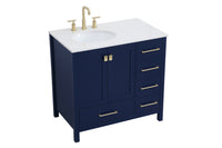 Elegant Lighting Single Bathroom Vanity from the Irene collection in Blue finish