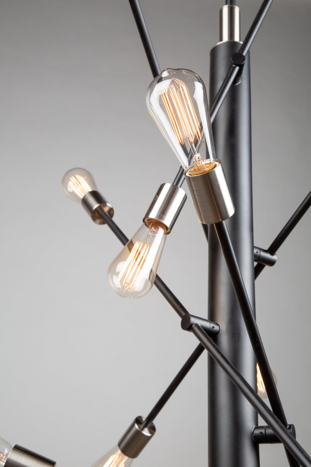 Artcraft 12 Light Pendant from the Truro collection in Black & Brushed Nickel finish
