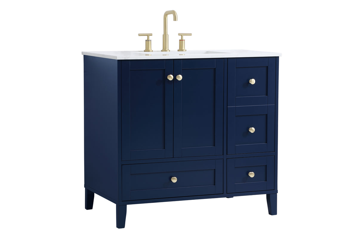 Elegant Lighting - VF18036BL - Single Bathroom Vanity - Sommerville - Blue