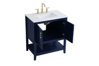 Elegant Lighting - VF16030BL - Single Bathroom Vanity - Aubrey - Blue
