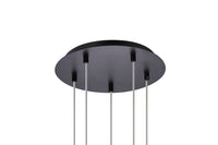 Elegant Lighting - 3505G12BK - LED Pendant - Eren - Black