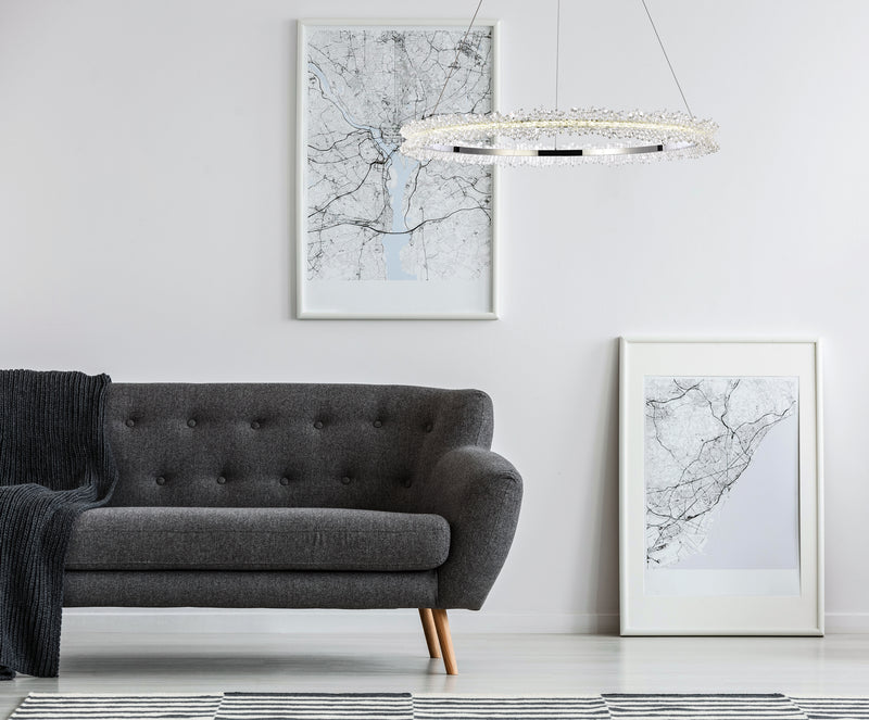 Elegant Lighting - 3506D34C - LED Pendant - Laurel - Chrome