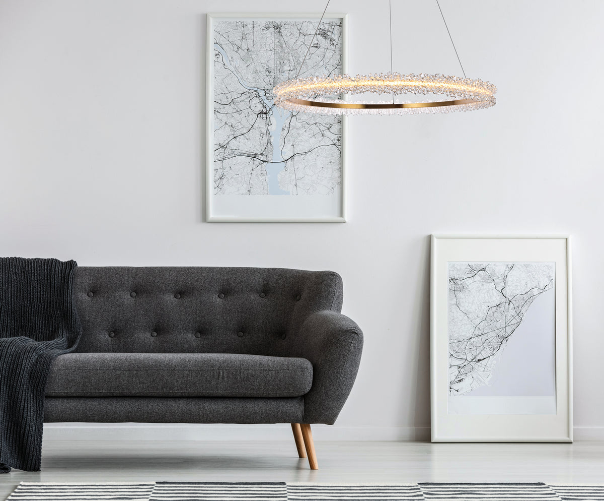 Elegant Lighting - 3506D34G - LED Pendant - Laurel - Gold