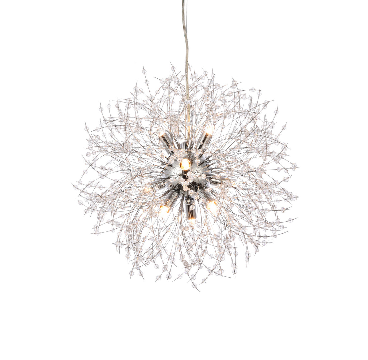 Elegant Lighting - 3507D18C - Nine Light Pendant - Solace - Chrome