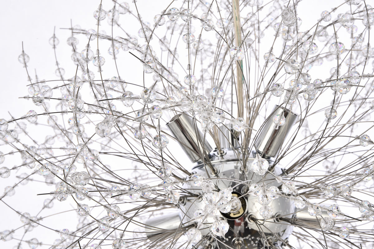 Elegant Lighting - 3507D18C - Nine Light Pendant - Solace - Chrome