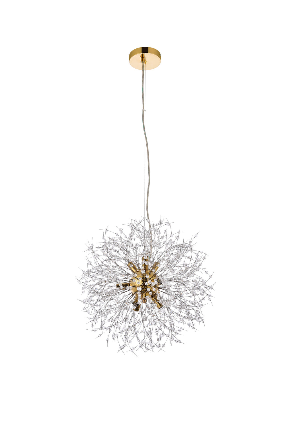 Elegant Lighting - 3507D18G - Nine Light Pendant - Solace - Gold