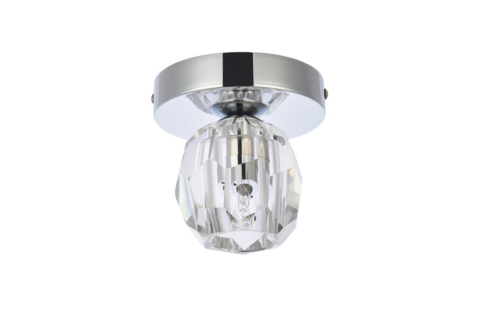 Elegant Lighting LED Flush Mount from the Eren collection in Chrome finish