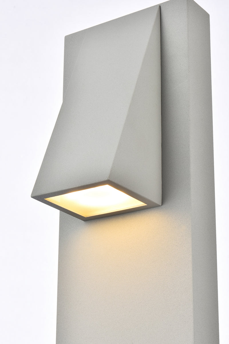 Elegant Lighting - LDOD4006S - LED Outdoor Wall Lamp - Raine - Silver
