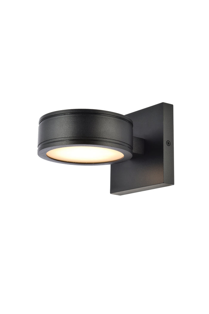 Elegant Lighting LED Outdoor Wall Lamp from the Raine collection in Black finish