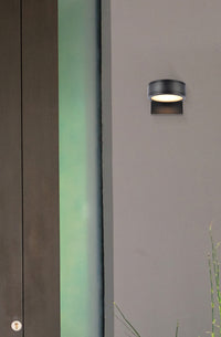 Elegant Lighting - LDOD4018BK - LED Outdoor Wall Lamp - Raine - Black