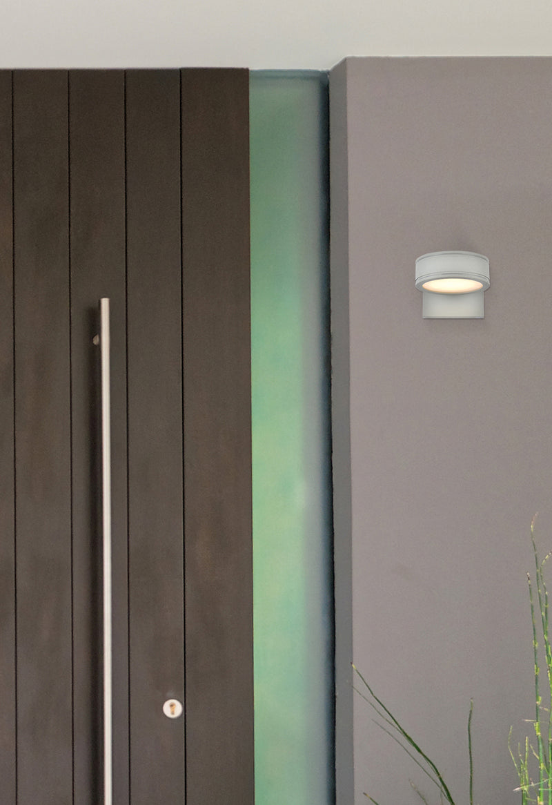 Elegant Lighting - LDOD4018S - LED Outdoor Wall Lamp - Raine - Silver
