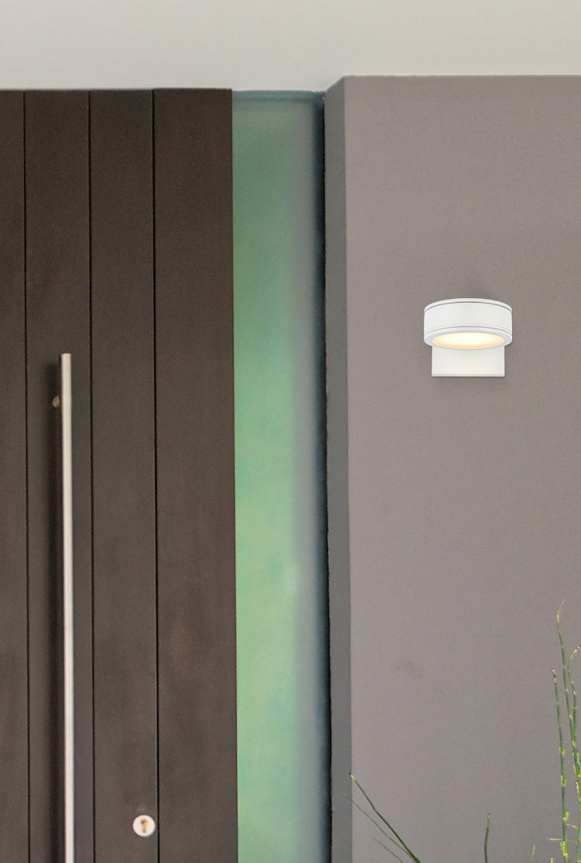 Elegant Lighting - LDOD4018WH - LED Outdoor Wall Lamp - Raine - White