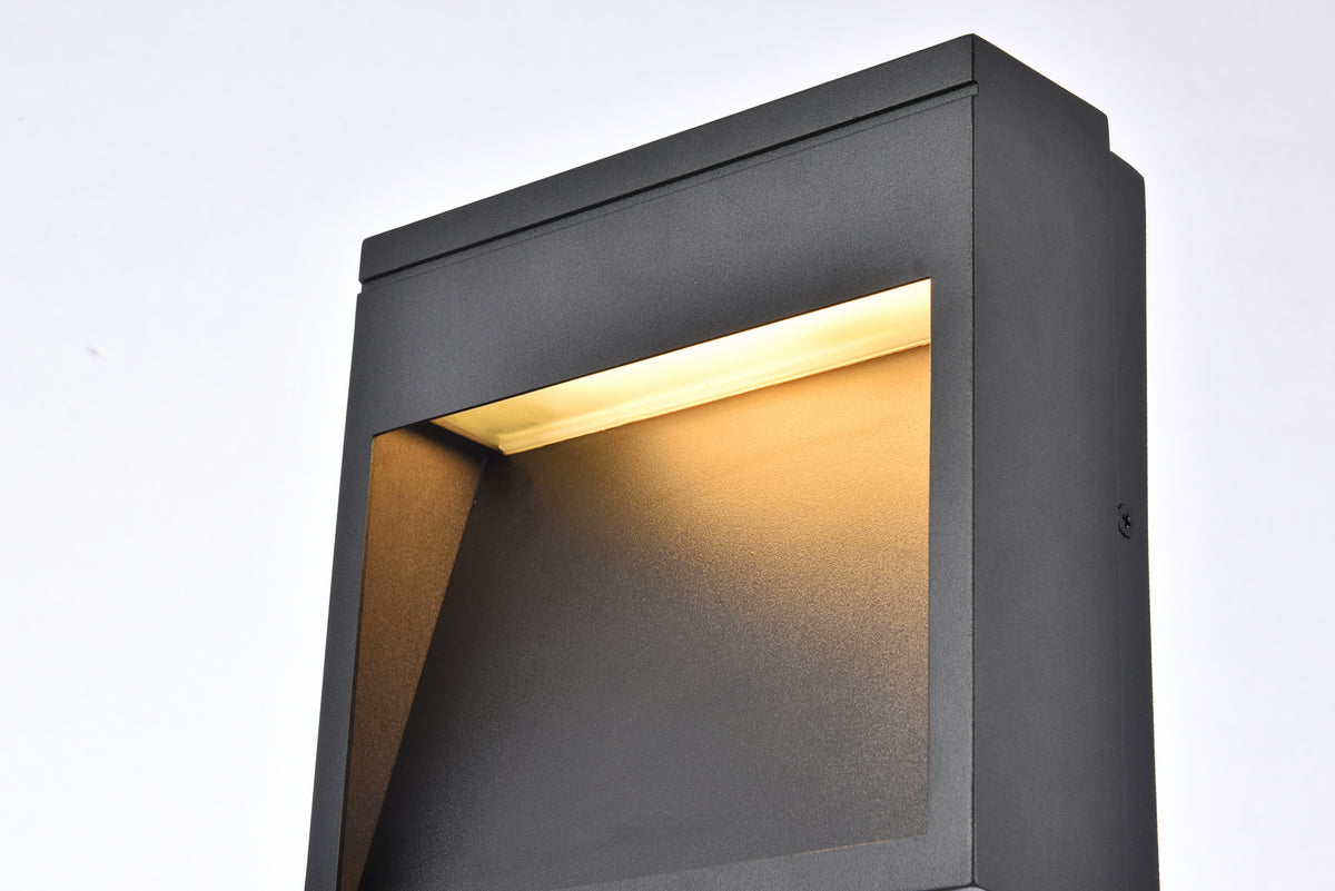 Elegant Lighting - LDOD4019BK - LED Outdoor Wall Lamp - Raine - black