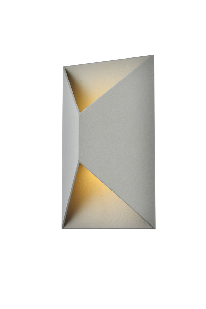 Elegant Lighting - LDOD4022S - LED Outdoor Wall Lamp - Raine - Silver